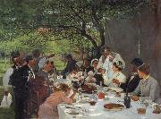 Albert Auguste Fourie The wedding meal in Yport Sweden oil painting artist